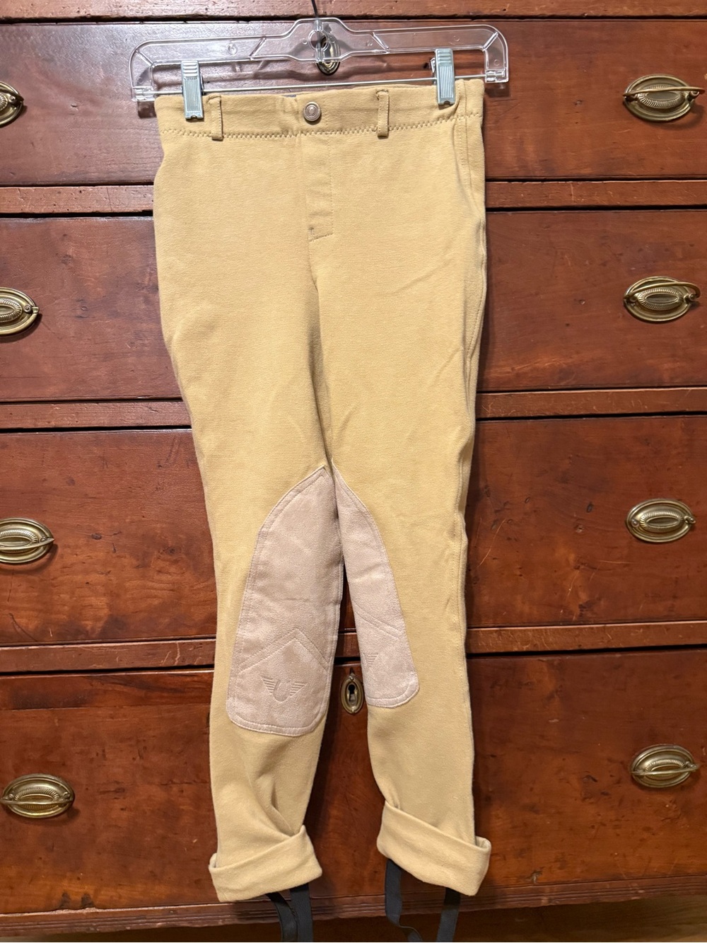 Kids Riding Jodhpurs in Tan with Embroidery